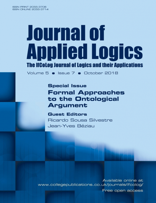Journal of Applied Logics-IfCoLog Journal of Logics and their Applications.   Volume 5, number 7. Special issue