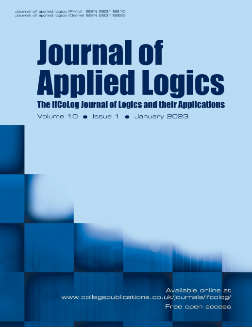 Journal of Applied Logics. The IfCoLog  Journal of Logics and their Applications. Volume 10, number 1, January 2023