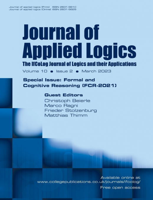 Journal of Applied Logics - The IfCoLog Journal of Logics and their Applications - Volume 10, Issue 2, March 2023.  Special issue