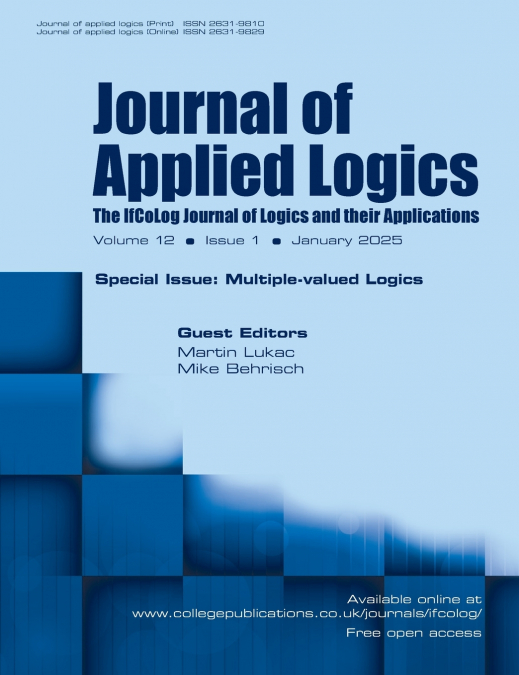 Journal of Applied Logics. IfCoLog Journal of Logics and their Applications. Volume 12, number 1, January 2025.  Special Issue