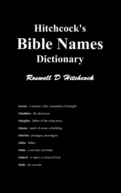 Hitchcock’s Bible Names Dictionary