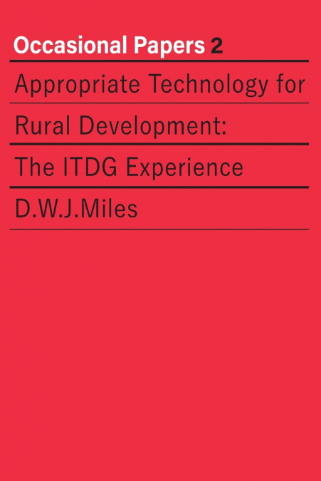 Appropriate Technology for Rural Development