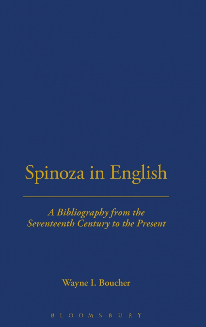 Spinoza In English, A Bibliography