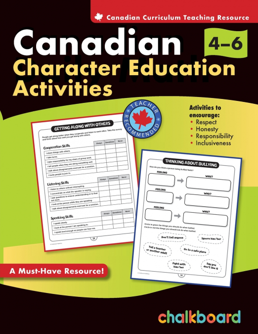 Canadian Character Education Activities Grades 4-6