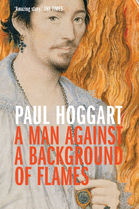 A Man Against a Background of Flames