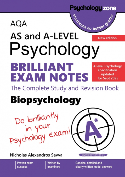 AQA A-Level Psychology Brilliant Exam Notes for Biopsychology
