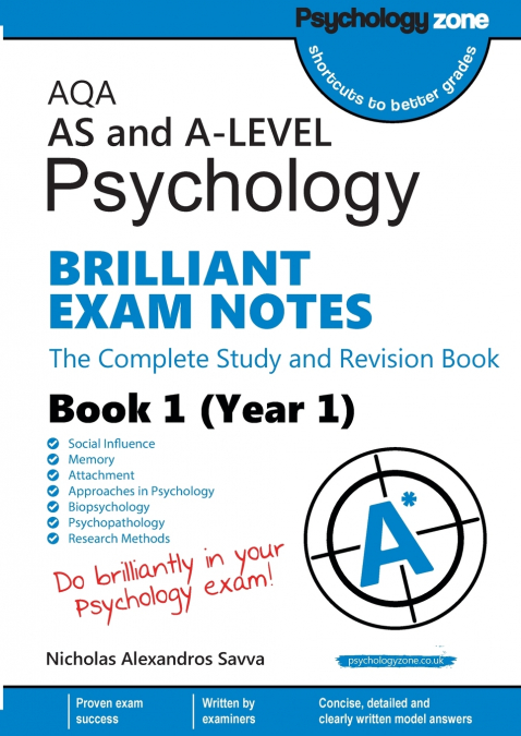 AQA AS and A-level Psychology BRILLIANT EXAM NOTES (Year 1)