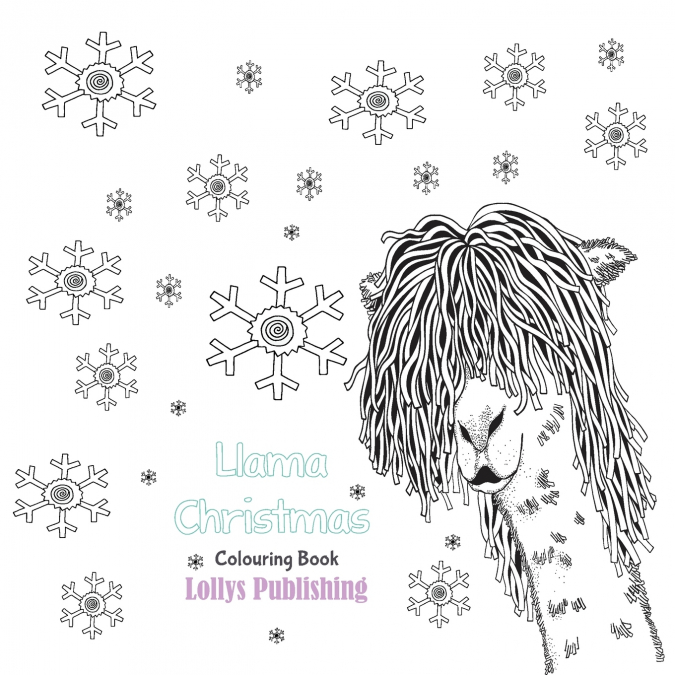 Llama Christmas Colouring Book