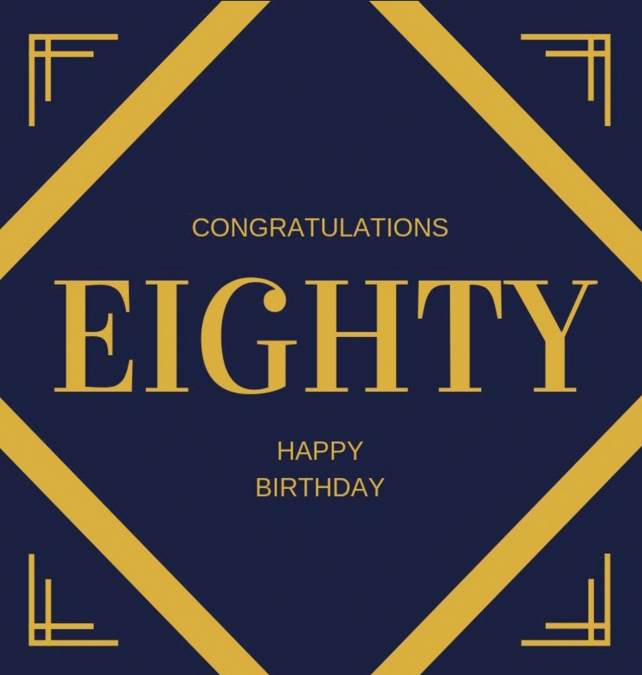 Happy 80th Birthday Guest Book (Hardcover)