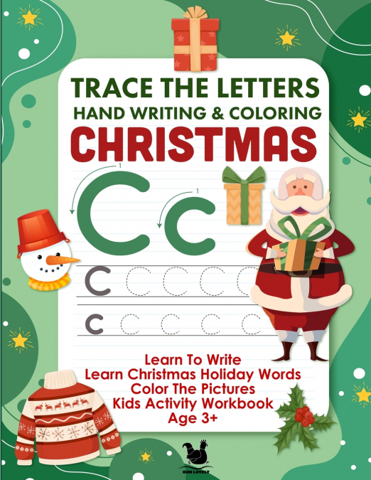 Letter Tracing & Coloring Book For Kids Christmas Words