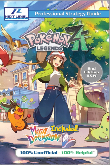 Pokemon Legends Z-A Strategy Guide Book (2nd Edition - Budget-Friendly Black and White)