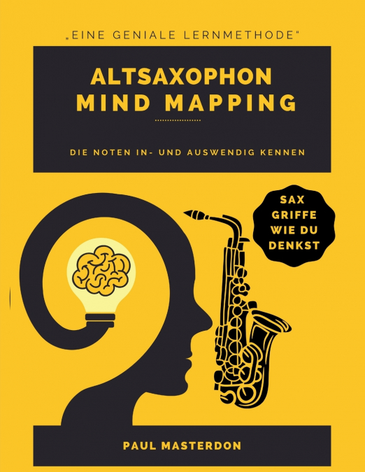 Mind Mapping für Altsaxophon - Sax-Griffe farbcodiert & mnemonisch in Spielerperspektive
