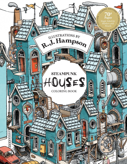 Steampunk Houses Coloring Book