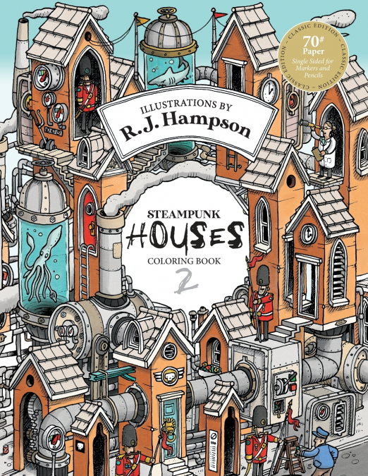 Steampunk Houses 2 Coloring Book