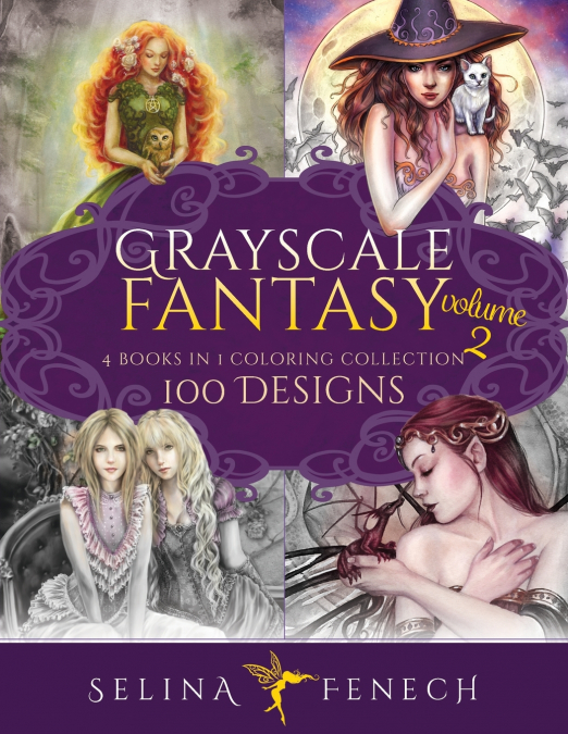 Grayscale Fantasy Coloring Collection Volume 2