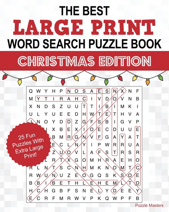 The Best Large Print Christmas Word Search Puzzle Book