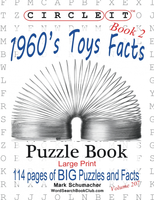 Circle It, 1960s Toys Facts, Book 2, Word Search, Puzzle Book