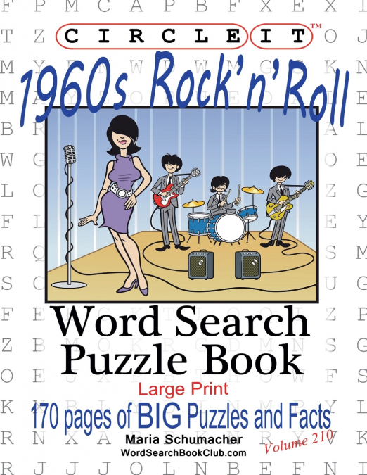 Circle It, 1960’s Rock’n’Roll, Word Search, Puzzle Book