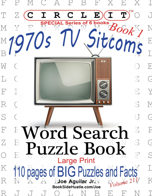 Circle It, 1970s Sitcoms Facts, Book 1, Word Search, Puzzle Book
