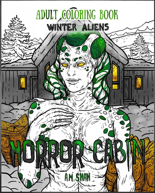 Adult Coloring Book Horror Cabin
