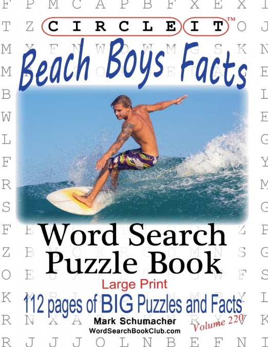 Circle It, Beach Boys Facts, Word Search, Puzzle Book