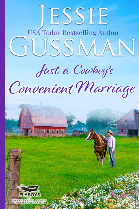 Just a Cowboy’s Convenient Marriage (Sweet western Christian romance book 1) (Flyboys of Sweet Briar Ranch in North Dakota) Large Print Edition