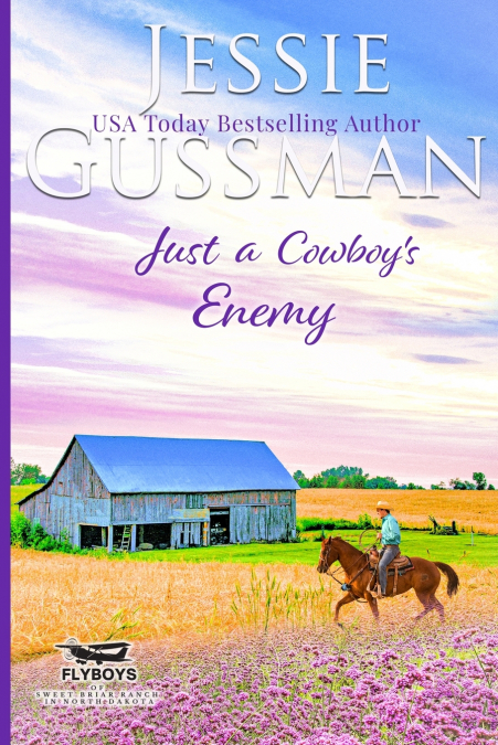 Just a Cowboy’s Enemy (Sweet western Christian romance book 3) (Flyboys of Sweet Briar Ranch in North Dakota) Large Print Edition
