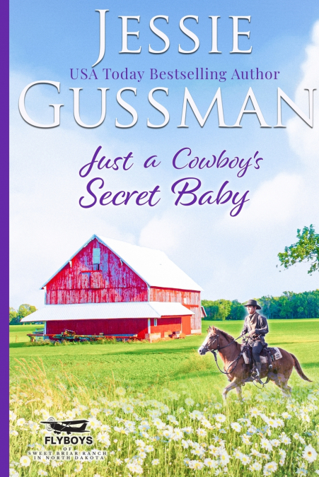 Just a Cowboy’s Secret Baby (Sweet Western Christian Romance Book 6) (Flyboys of Sweet Briar Ranch in North Dakota) Large Print Edition