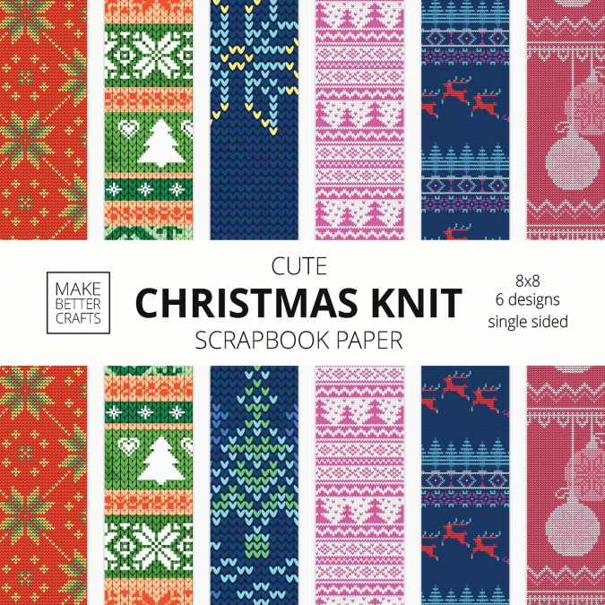 Cute Christmas Knit Scrapbook Paper