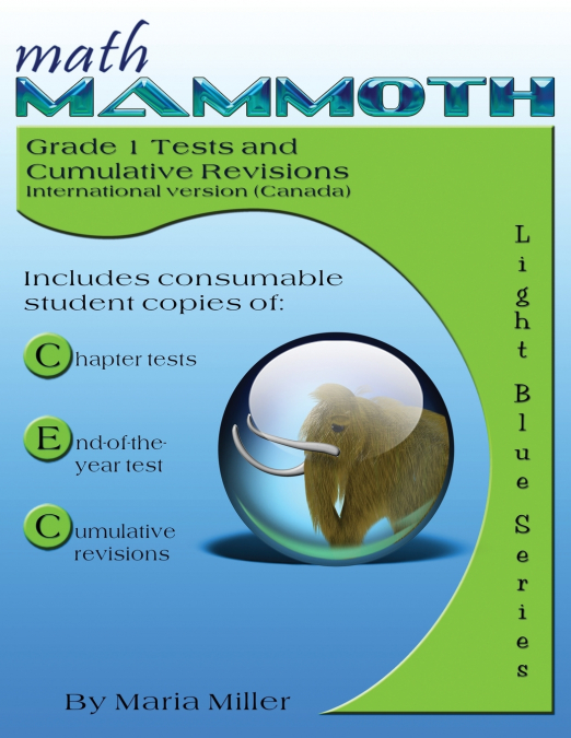 Math Mammoth Grade 1 Tests and Cumulative Reviews (Canadian Version)