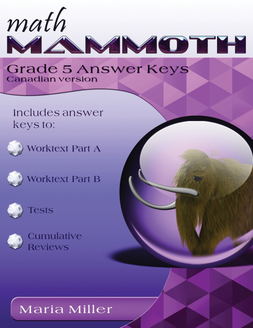 Math Mammoth Grade 5 Answer Keys, Canadian Version