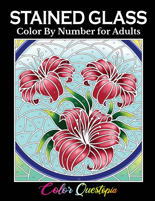 Stained Glass Color by Number For Adults