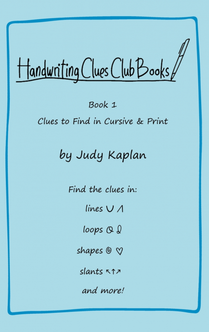 Handwriting Clues Club - Book 1