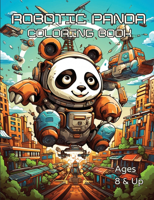 Robotic Panda Coloring Book