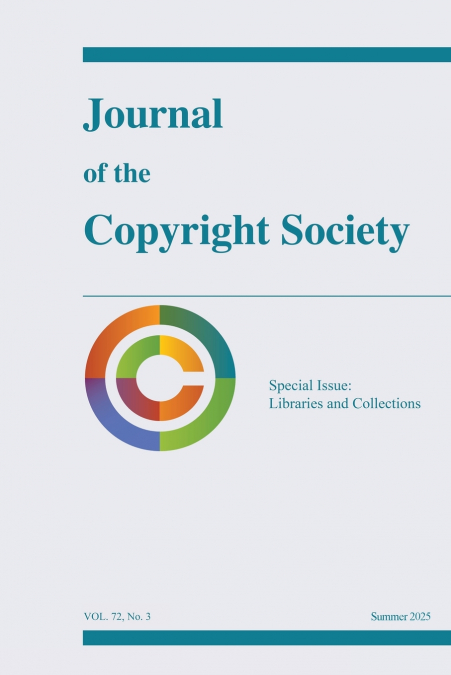 Journal of the Copyright Society, Volume 72(3)