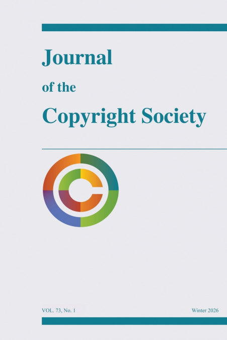 Journal of the Copyright Society, Volume 73(1)