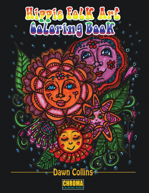 Hippie Folk Art Coloring Book