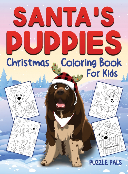 Santa’s Puppies Coloring Book For Kids