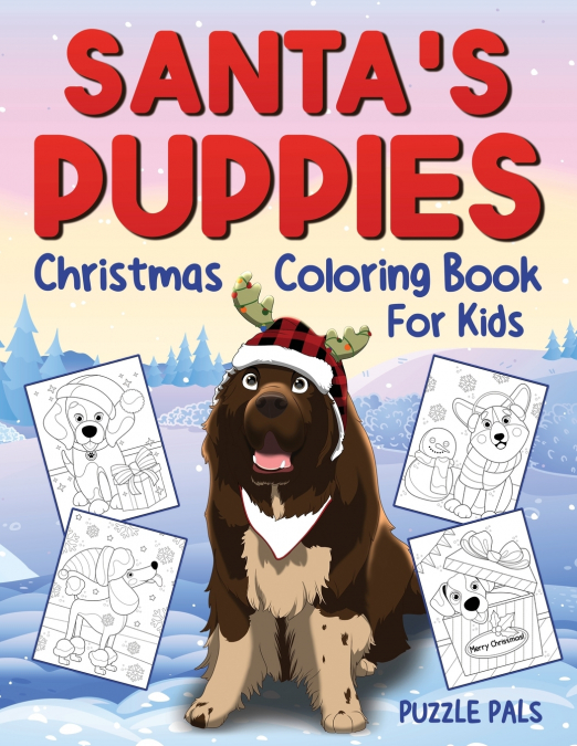 Santa’s Puppies Coloring Book For Kids