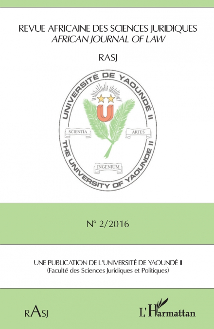 Revue africaine des sciences juridiques n°2 / 2016