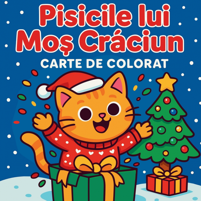 Pisicile lui Moș Crăciun - Carte de colorat