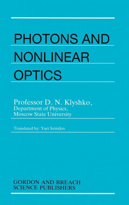 Photons Nonlinear Optics