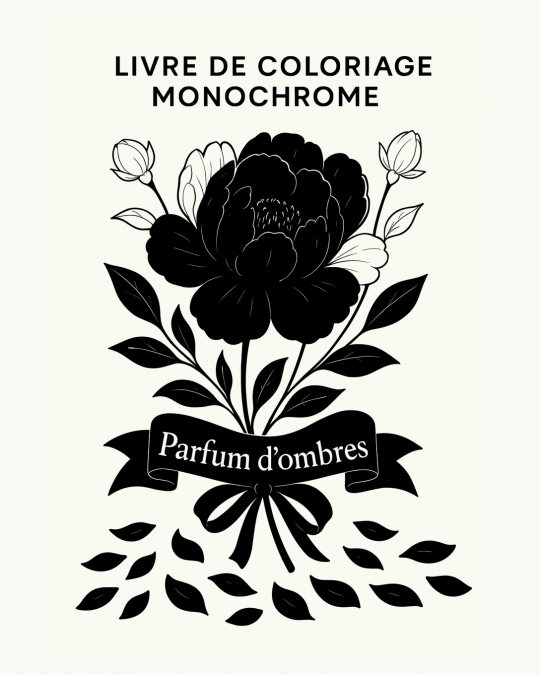 Livre de coloriage monochrome - Parfum d’ombres