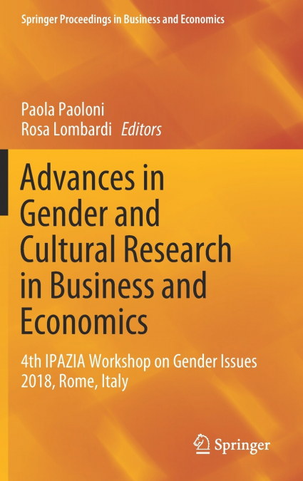 Advances in Gender and Cultural Research in Business and Economics