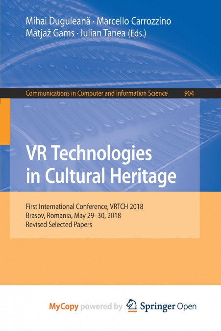 VR Technologies in Cultural Heritage