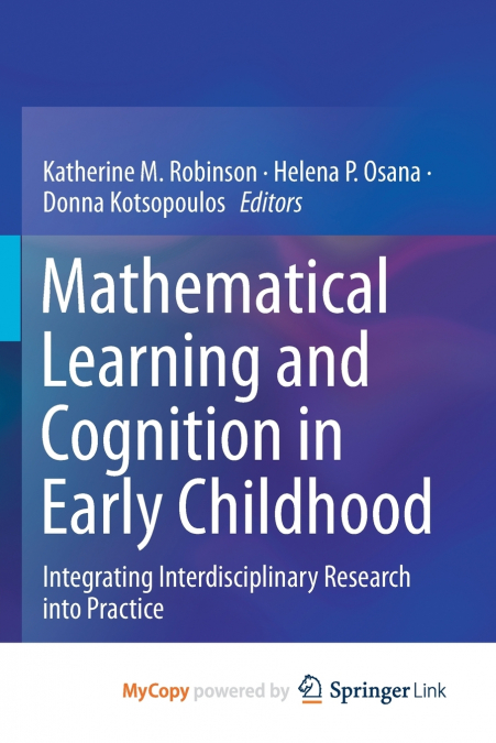Mathematical Learning and Cognition in Early Childhood