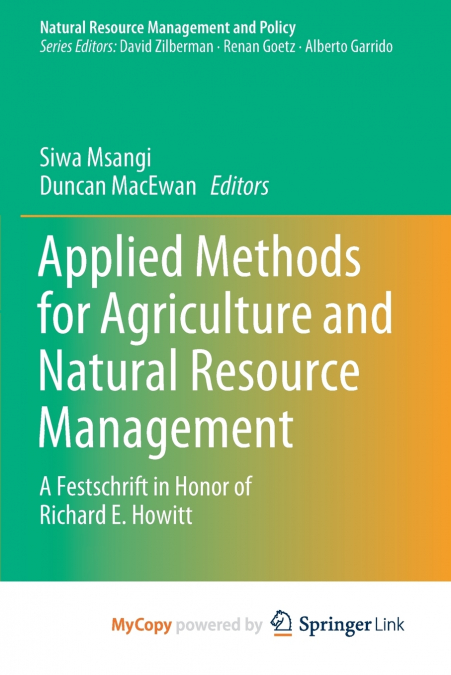 Applied Methods for Agriculture and Natural Resource Management