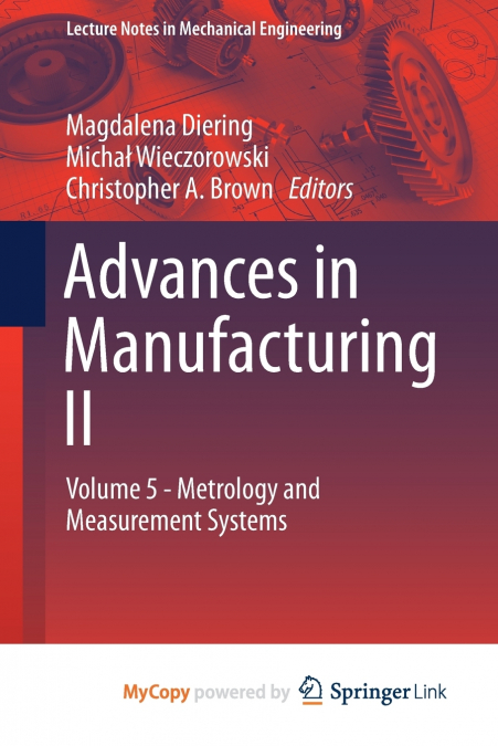 Advances in Manufacturing II