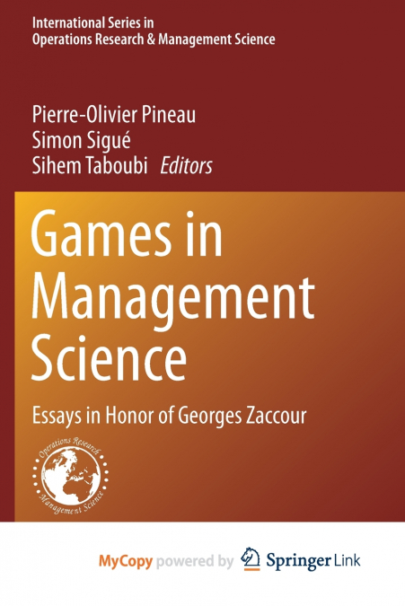 Games in Management Science