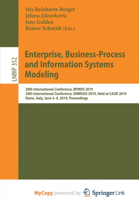 Enterprise, Business-Process and Information Systems Modeling